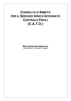 relazione informativa - ATO Centrale Friuli
