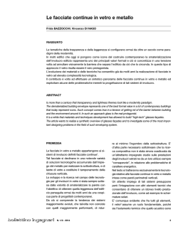 Le facciate continue in vetro e metallo