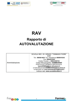 Rapporto di AUTOVALUTAZIONE