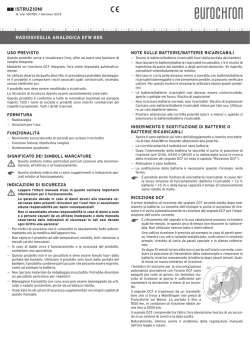 ISTRUZIONI RadIOSVeglIa aNalOgIca eFW 855