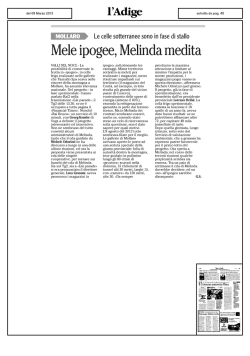 Mele ipogee, Melinda medita - Federazione Trentina della