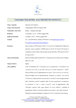 Curriculum Vitae - Comune di Loreggia
