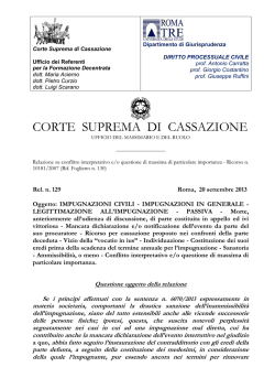 CORTE SUPREMA DI CASSAZIONE - Facolt&agrave; di Giurisprudenza