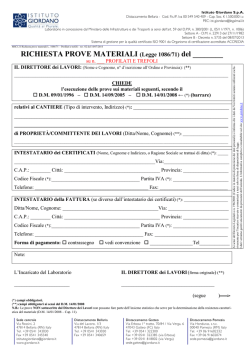 Profilati e trefoli - Istituto Giordano