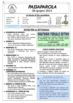 Domenica 8 - OratorioCanegrate.it