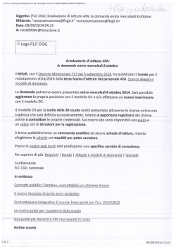 informativa cgil graduatorie ATA 8 sett