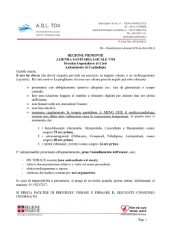 Preparazione e consenso ECG da sforzo ASL 6