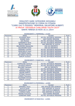 Risultati gare giovanili Curri chi ti pigghiu 16-11-14