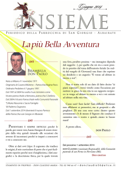 La pi&ugrave; Bella Avventura - Parrocchia di Albairate