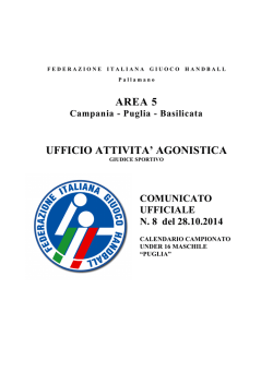 Comunicato n. 8 del 28\10\2014