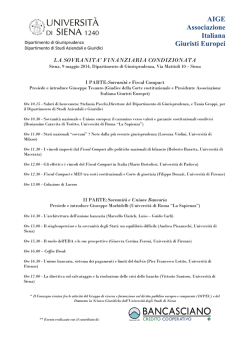 CONVEGNO AIGE/Universit&agrave; degli Studi di Siena