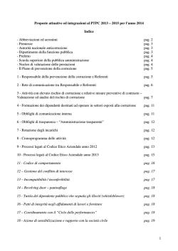 Proposte attuative ed integrazioni al PTPC anno 2014