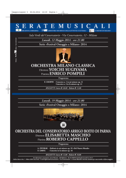 Concerto OCAB Milano.. - Conservatorio di Musica Arrigo Boito