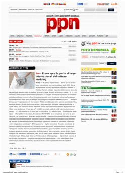 ARTICOLO PPN Eco - Roma apre le porte ai buyer internazionali