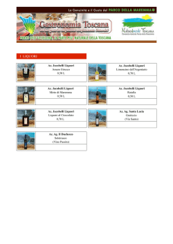 I LIQUORI - Gastronomia Toscana