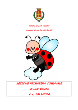SEZIONE PRIMAVERA COMUNALE di Lodi Vecchio A.e. 2013/2014