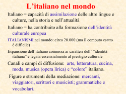 italianismi - Universit&agrave; per Stranieri di Siena