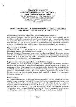 AMBITO TERRITORIALE DI CACCIA NO 2 "delle Valli del