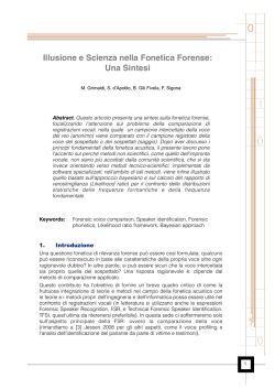Illusione e Scienza nella Fonetica Forense: Una