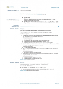 Curriculum Vitae Dott. Vincenzo Fidone