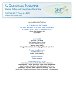 PROGRAMMA PRELIMINARE