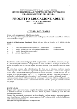 Leggi&hellip;&hellip;&hellip;. - Istituto Comprensivo di Tropea e Centro Territoriale
