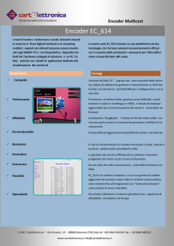 Encoder EC_614 - CART Elettronica offre il sistema Interactive