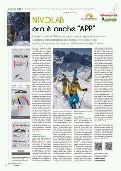 Outdoor Mag 5_2014_Nivolab - Accademia della Montagna del