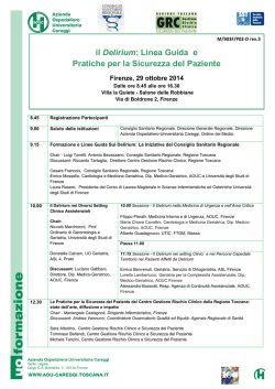 il Delirium: Linea Guida e Pratiche per la Sicurezza del Paziente