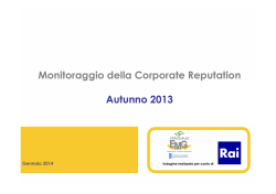Rapporto Corporate Reputation (Autunno 2013)