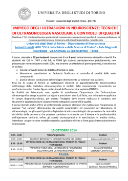 programma_sellitti ultrasuoni - Universit&agrave; degli Studi di Torino