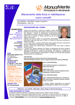 Allenamento della forza in riabilitazione: nuovi
