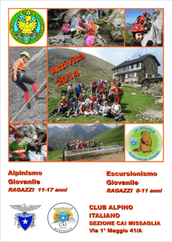 Escurs. e Alpinismo Giovanile