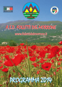 Opuscolo 2014 - Folletti del Morrone