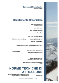 Norme tecniche di attuazione stato sovrapposto in seguito ad
