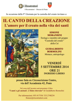 Il Canto della Creazione Prato - I Ricostruttori nella Preghiera