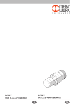 I GB DZAK-1 USO E MANUTENZIONE DZAK-1 USE
