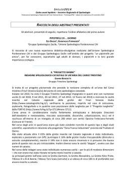 Speleo 2014 - FSR-FVG e La Gazzetta dello speleologo