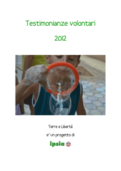 Testimonianze 2012