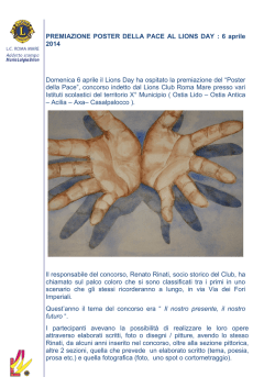 PREMIAZIONE POSTER DELLA PACE AL LIONS DAY : 6 aprile