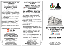 dove incontrarsi a talmassons giugno 2014