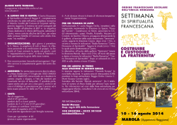 scarica la locandina - OFS Emilia Romagna