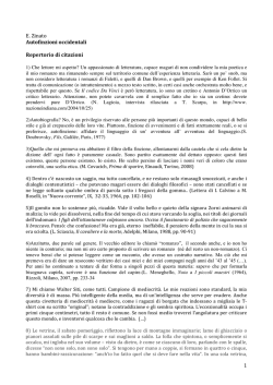 1 E. Zinato Autofinzioni occidentali Repertorio di citazioni