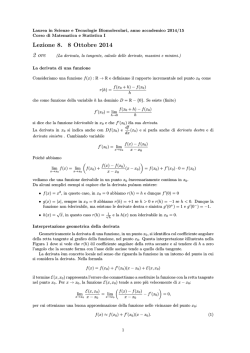 Lezione 8. 8 Ottobre 2014 2 ore - Universit&agrave; degli Studi di Trento