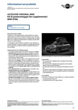 Kit di postmontaggio fari supplementari MINI (F56)