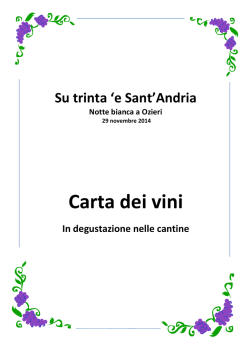 Carta dei Vini in pdf