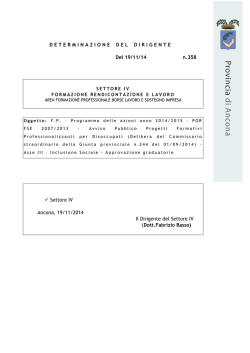 D.D.n.358-2014 graduatoria