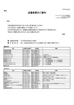 品番変更のお知らせ（PDF）