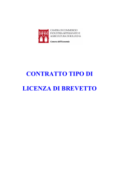 LICENZA BREVETTO - Camera di Commercio di Bologna