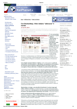 Con BooksinItaly, il libro italiano &ldquo;abbraccia&rdquo; il mondo